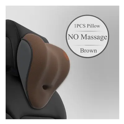 (NO Massage Pillow BN) Electric Massage Lumbar Support Car Waist Seat Back Cushion Car Pillow