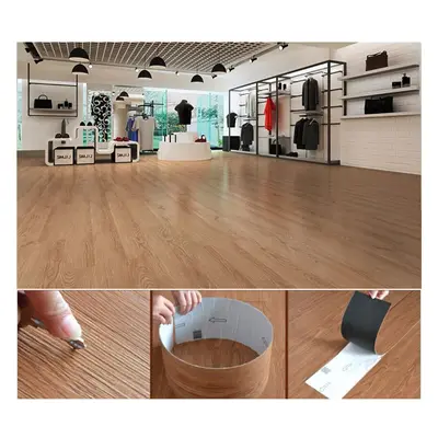 (Walnut) 36Pcs Self-Adhesive PVC Flooring Planks Stickers