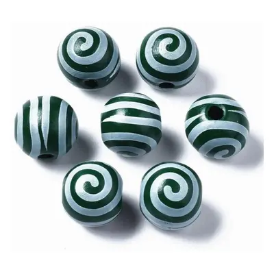 500Pcs DIY Natural Wooden Beads Round with Stripe Wood European Beads Balls for Crafts Jewelry M