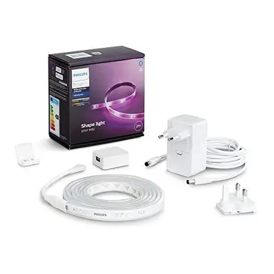 Philips Hue Lightstrip Plus v4 [2 m] White and Colour Ambiance Smart LED Kit with Bluetooth, Wor