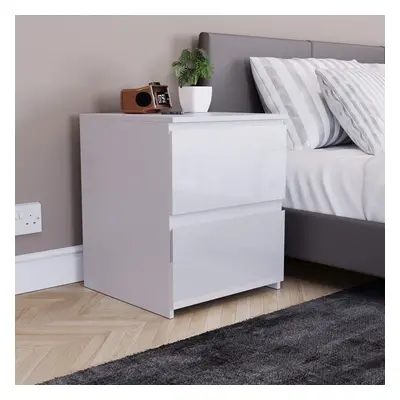 (White) Vida Designs Glinton Drawer Bedside Chest