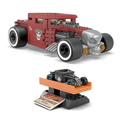 MEGA Hot Wheels Bone Shaker building set, rolling wheels and authentic features, collector gift 