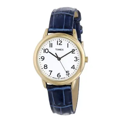 Timex Women?s T2N954 South Street Blue Croco Pattern Leather Strap Wat