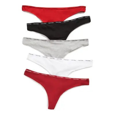 Calvin Klein underwear Women's Signature Cotton Thong Pack Red/Blk/Gr