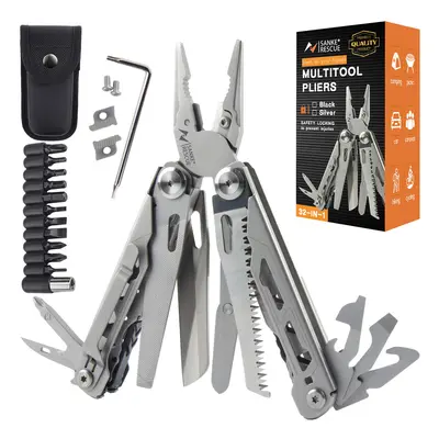 (Silver) in Multi-Tool Pliers Mini EDC Folding Hand Tools Outdoor Survival Camping Equipments Po