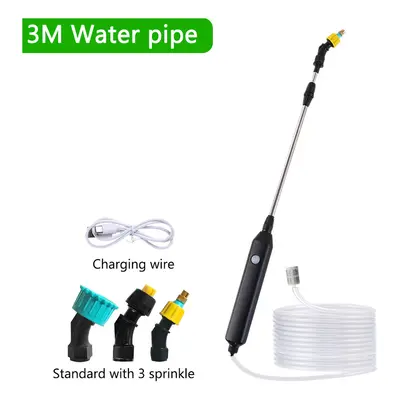 (3 meters in 1) Portable Electric Gardening Sprayer Irrigation Tool USB Rechargeable Telescopic 