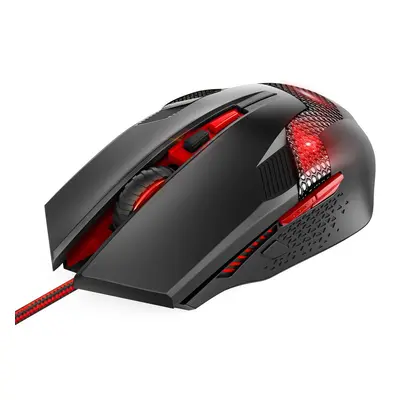 Wired Gaming Mouse, DPI Adjustable Optical Sensor USB Computer Mouse, Programmable Buttons & Chr