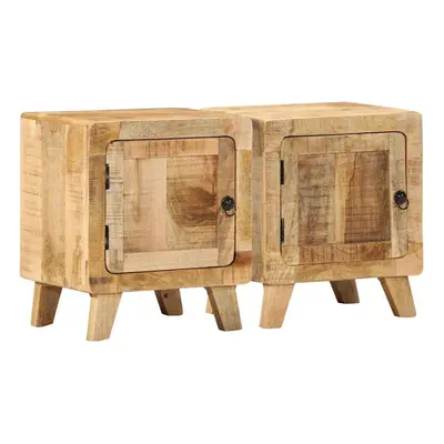 (Solid rough mango wood, pcs) vidaXL Bedside Cabinet pcs 40x32x46 cm Solid Wood Reclaimed bedsid