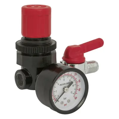 Heavy Duty Air Regulator - 1/4" BSP Female to Male - Airflow Control Knob