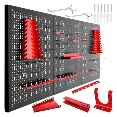 Peg Board Hooks Tool Storage System Pegboard Wall Steel Panel Tools Organiser