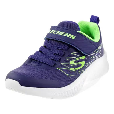 Skechers Kids Boy's Microspec-Texlor Sneaker Navy/Lime Toddler