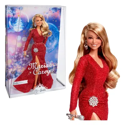 Barbie Signature Doll Mariah Carey Holiday Collectible in Red Glitter