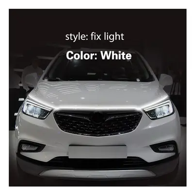 (150cm, White) 1Pcs DRL For Opel Mokka Daytime Running Lights Fog head Lamp