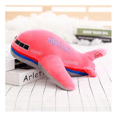 (Pink, 50cm) New 40cm/50cm/60cm Size Simulation Airplane Plush Toys Kids Sleeping Back Cushion S