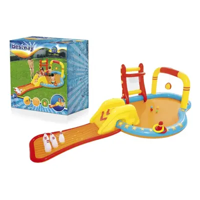 Inflatable Playground with Slide, Fountain & Skittles - 435x213x117 cm