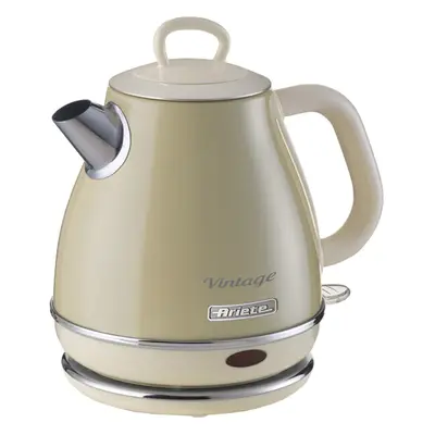 ARIETE Vintage Stainless Steel Kettle, 1.7 Liter - Beige