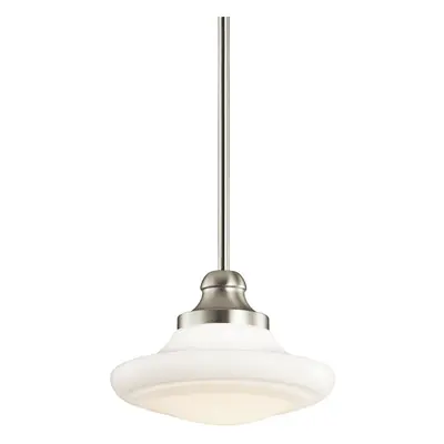 1 Bulb Ceiling Pendant Light Fitting Brushed Nickel LED E27 75W Bulb