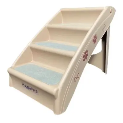 (Beige) HugglePets Plastic Pet Stairs / Steps