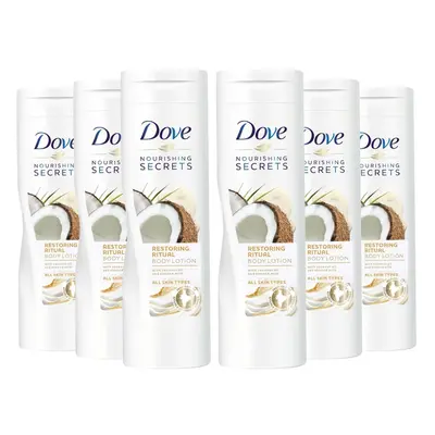 6 X Dove Restoring Ritual Body Lotion 250ml (Coconut Oil & Almond milk)