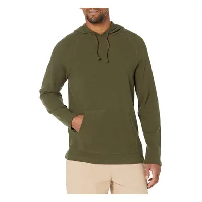 Mens Long-Sleeve Slub Thermal Pullover Hoodie (Previously goodthreads), Olive, Medium