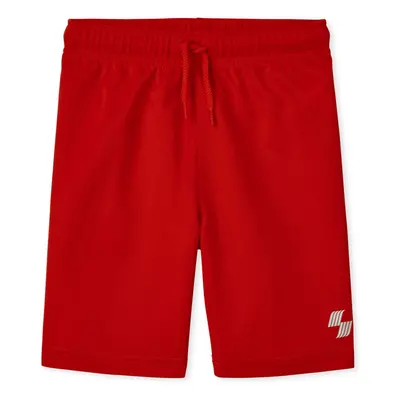 The Children's Place Boys' Athletic Basketball Shorts Red Small