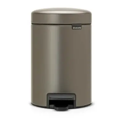 Brabantia Pedal Bin newIcon with Plastic Inner Bucket, Litre - Platinum