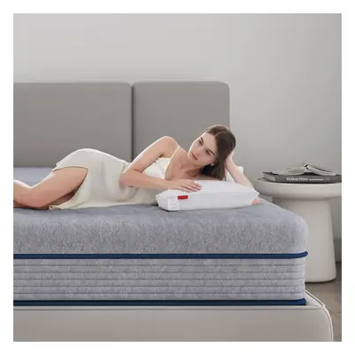 Double Size Mattress - 23cm Memory Foam Mattress in a Box- Layers Instructure and Pocketed Sprin