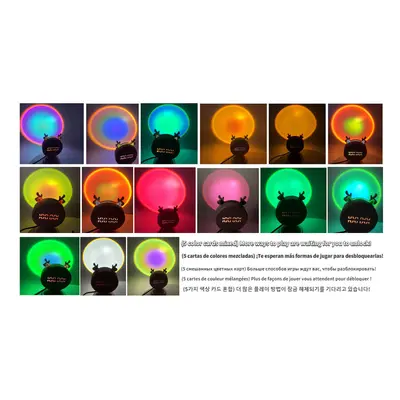 (15 modes cat) Mini sunset light net red sunset light floor-to-ceiling photo projection