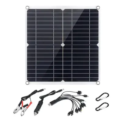 (solar panel set) Watt Solar Panel Kit Portable Dual-USB with LCD Solar Controller 12V Folding B