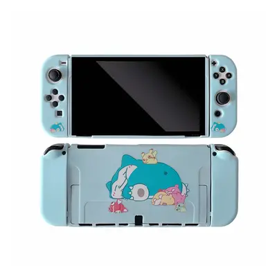 (E, Switch-OLED) Anime Cartoon Pikachu Protective Shell Cover For Nintendo Switch NS OLED Game C