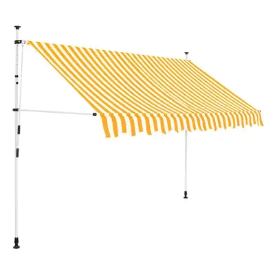 vidaXL Manual Retractable Awning 300cm Orange and White Stripes Window Canopy