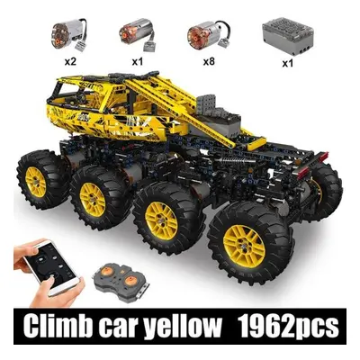 (yellow) Mould King Technical Remote Control Car For Kids Climbing Truck Building Blocks Moc Bri