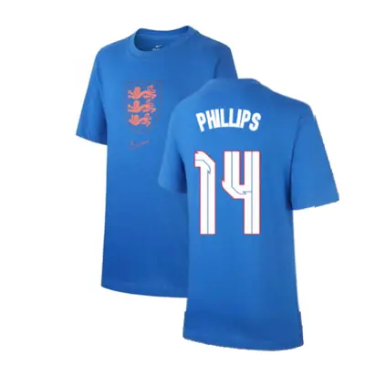 (MB) England Nike Evergreen Crest Tee (Blue) - Kids (Phillips 14)