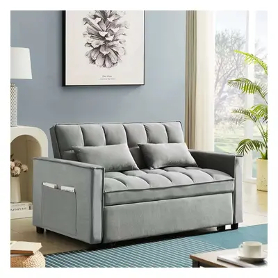 (Grey) Madrid Velvet Seater Sofa bed