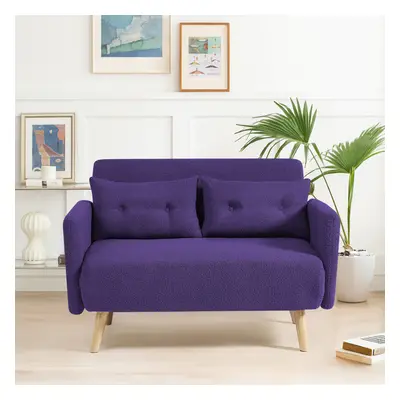 (Purple) Roxy Modern 2-Seater Convertible Fold-out Sofa bed