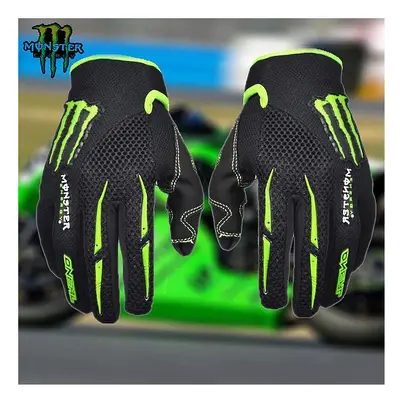 (L) Monster Energy Motorcycle Racing Ride Glove Bike Knight Fighting Equipment All Four Seasons 