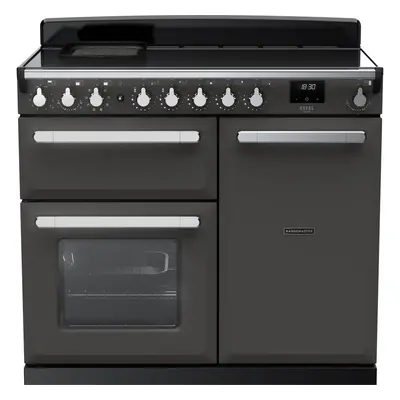 Rangemaster Estel Deluxe 100cm Electric Range Cooker with Induction Hob - Slate / Chrome - A/A R