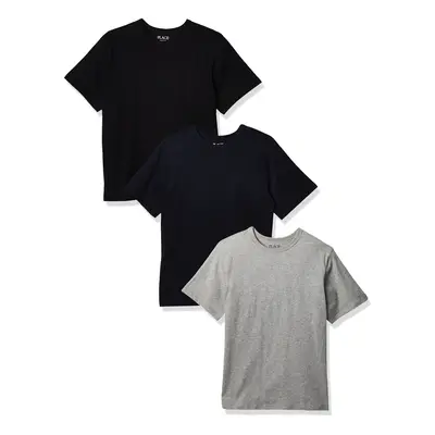 The Children's Place boys Basic Layering Tee 3-pack T Shirt Black/Tidal/H Gray Pack XX-Large US