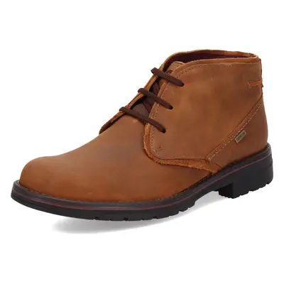 Clarks Men's Morris Peak Waterproof Chukka Boot Dark Tan Leather