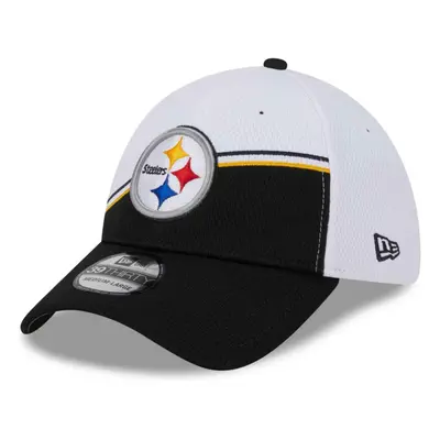 New Era Men's White/Black Pittsburgh Steelers Sideline 39THIRTY F