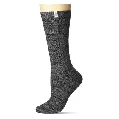 Ugg Womens Rib Knit Slouchy crew Sock grey Black One Size