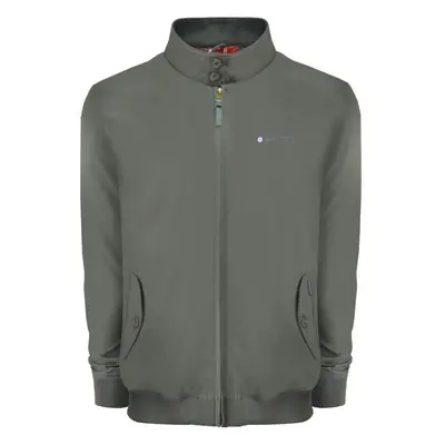 (M, Khaki) Lambretta Mens Target Logo Shower Resistant Casual Retro Harrington Jacket Coat