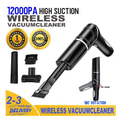 Rechargeable Wireless Vacuum Cleaner Car Handheld Vaccum Power Suction