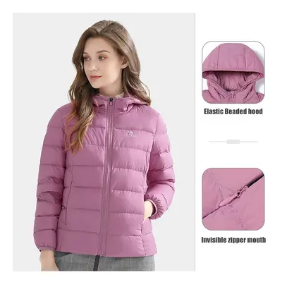 (Wu Purple-F, L) GOLDEN CAMEL Jacket for Women and Men Waterproof Outdoor Warm Duck Down Jacket 