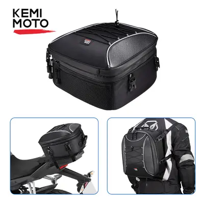 Motorcycle Tail Bag Waterproof Motorcycle Rear Seat Backpack Bag Multi-functional Universal For 