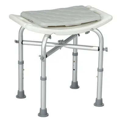 HOMCOM Aluminium Shower Stool Adjustable Bath Stool for Senior Disabled Pregnant