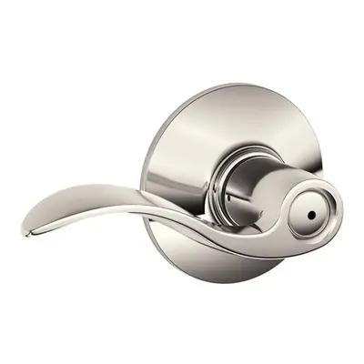 SCHLAGE Accent Lever Bed and Bath Lock in Polished Nickel - F40 ACC