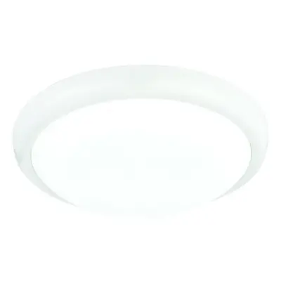 Round LED Flush Ceiling Light 15W Colour Changing White Gloss Indoor Bulkhead