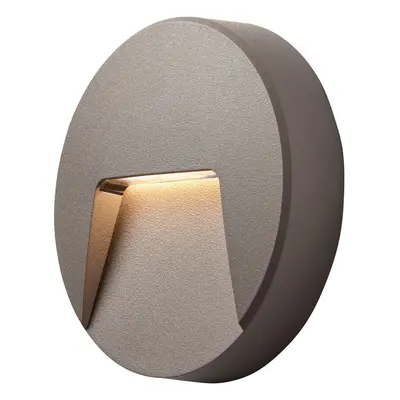 Round Outdoor IP65 Pathway Guide Light - Indirect CCT LED - Grey ABS