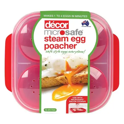 DÃcor Microwave Steam 4x Egg Poacher Maker for Perfectly Cooked Eggs in Minutes